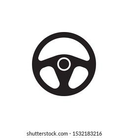 Steering wheel icon. Vector illustration.