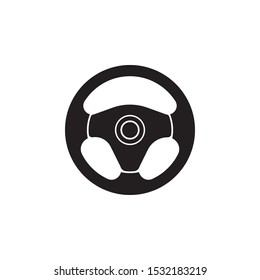 Steering wheel icon. Vector illustration.