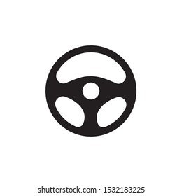 Steering wheel icon. Vector illustration.