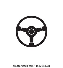 Steering wheel icon. Vector illustration.