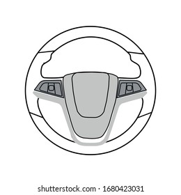 steering wheel icon. Vector illustration