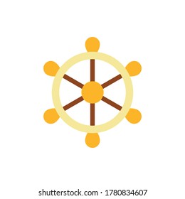 steering wheel icon vector illustration flat style. summer icon set.