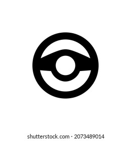 steering wheel icon vector illustration logo template for many purpose. Isolated on white background.