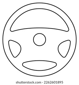 steering wheel icon vector illustration
