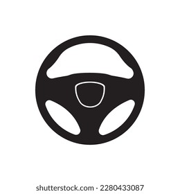 Steering wheel icon vector illustration. Car steering wheel symbol
