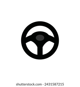 Steering wheel icon vector illustration logo design