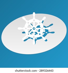 Steering wheel icon vector illustration