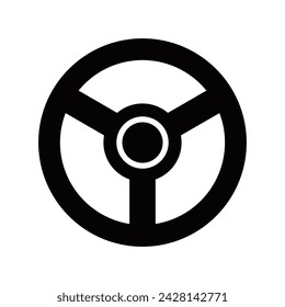 Steering Wheel icon vector. Machine control illustration sign. Steer symbol or logo.