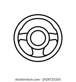 Steering Wheel icon vector. Machine control illustration sign. Steer symbol or logo.