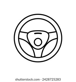 Steering Wheel icon vector. Machine control illustration sign. Steer symbol or logo.