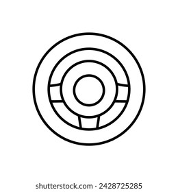 Steering Wheel icon vector. Machine control illustration sign. Steer symbol or logo.