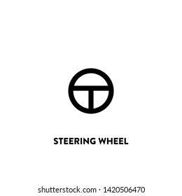 steering wheel icon vector. steering wheel sign on white background. steering wheel icon for web and app