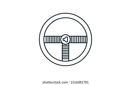 steering wheel icon vector. Simple flat symbol. Perfect  pictogram illustration on white background.