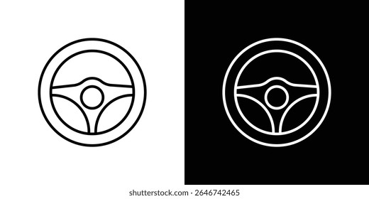 Steering wheel icon vector simple element illustration editable