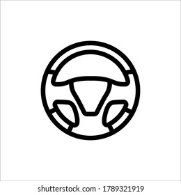 steering wheel icon vector symbol template