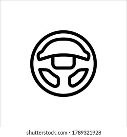 steering wheel icon vector symbol template