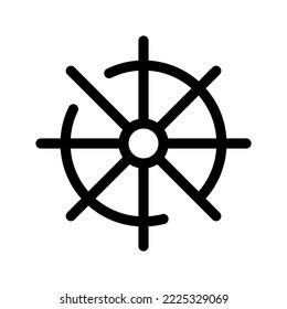 Steering Wheel Icon Vector Symbol Design Illustration