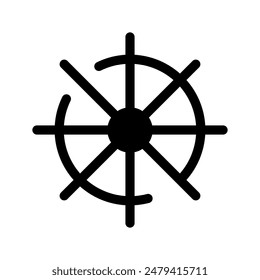 Steering Wheel Icon Vector Symbol Design Illustration