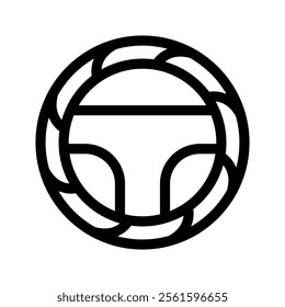 Steering Wheel Icon Vector Symbol Design Illustration