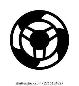Steuerrad Symbol Vektorsymbol Design Illustration
