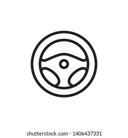 steering wheel icon vector template