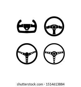 steering wheel icon vector trendy flat design