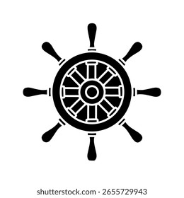 Lenkradsymbol auf weißem Hintergrund
