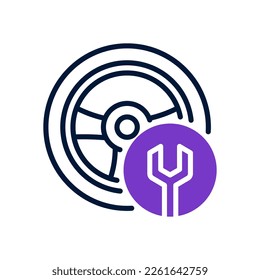 steering wheel icon for your website, mobile, presentation, and logo design.