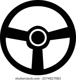 steering wheel icon.Car,automobile steering wheel or driving wheel flat icon for apps and websites.steering wheel icon or logo isolated sign symbol vector illustration,isolated on white background.