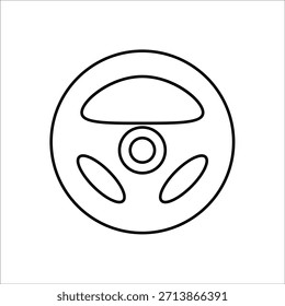 steering wheel icons. simple line vector illustration