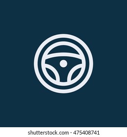 Steering Wheel Icon.Vector illustration