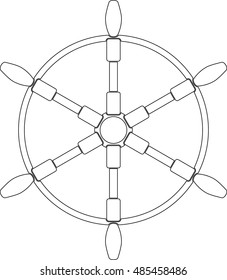 Steering wheel isolated on a white background. Vector illustration