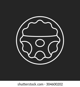 Steering wheel line icon