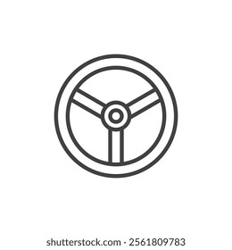 Steering Wheel line icon. linear style sign for mobile concept and web design. Steering wheel outline vector icon. Symbol, logo illustration. Vector graphics