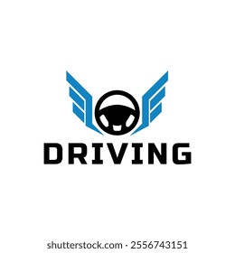 Steering wheel logo. Automobile steer wheel illustration on white background