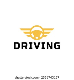 Steering wheel logo. Automobile steer wheel illustration on white background