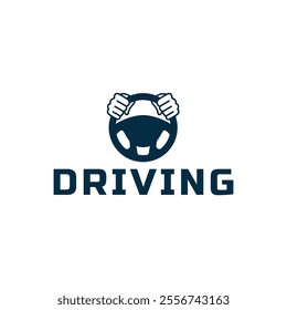 Steering wheel logo. Automobile steer wheel illustration on white background