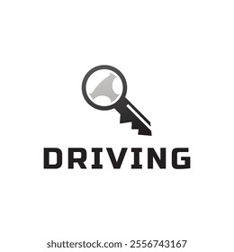 Steering wheel logo. Automobile steer wheel illustration on white background