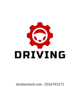 Steering wheel logo. Automobile steer wheel illustration on white background