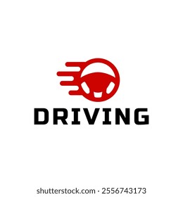 Steering wheel logo. Automobile steer wheel illustration on white background