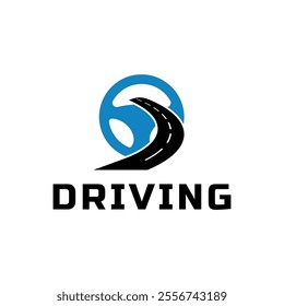 Steering wheel logo. Automobile steer wheel illustration on white background