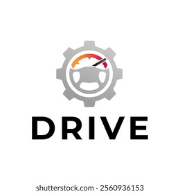 Steering wheel logo. Automobile steer wheel illustration on white background