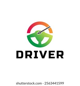 Steering wheel logo. Automobile steer wheel illustration on white background