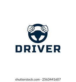 Steering wheel logo. Automobile steer wheel illustration on white background