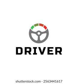 Steering wheel logo. Automobile steer wheel illustration on white background