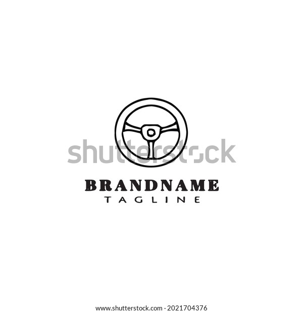 steering wheel logo cartoon icon design\
template modern vector\
illustration