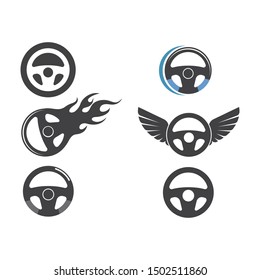 steering wheel logo icon vector illustration design