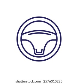 Steering wheel logo icon vector flat design