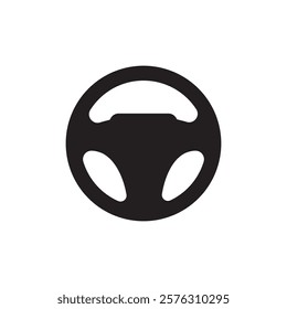 Steering wheel logo icon vector flat design