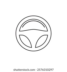 Steering wheel logo icon vector flat design